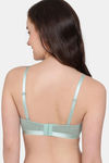 Zivame Coral Glaze Padded Wired 3/4Th Coverage Strapless Bra - Granite Green — thumbnail 3